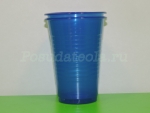 Стакан пластиковый одноразовый ПП 200мл синий  Пл-Ин 100 шт/уп, 3000 шт/кор
